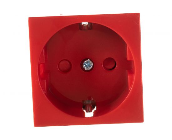 Розетка IEK с з/к 2к, на 2 модуля, ПРАЙМЕР красная РКС-20-32-П-К – изображение 4
