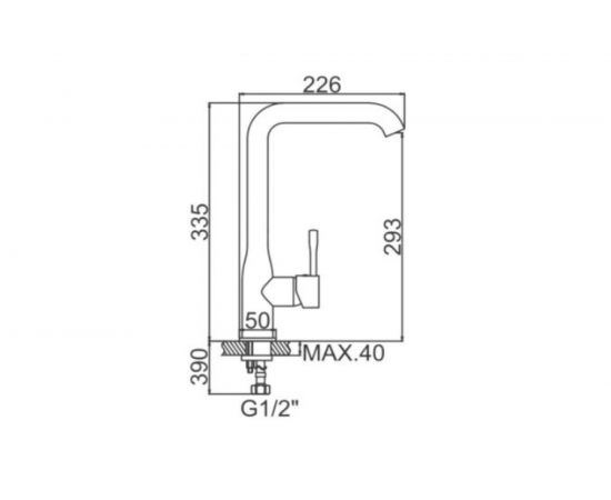 Смеситель для кухни LEDEME L4698 высокий излив 89289 – изображение 5