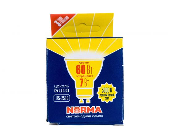 Светодиодная лампа Volpe. Форма JCDR, матовая. Серия Norma LED-JCDR-7W/WW/GU10/NR UL-00003838 – изображение 6