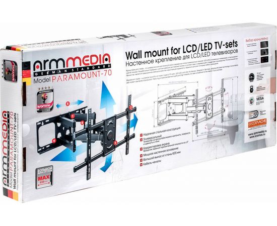TV кронштейн Arm media PARAMOUNT 70 black 10199 – изображение 9