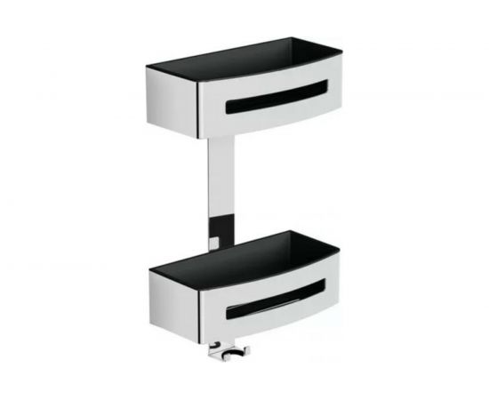 Полка для душа LANGBERGER 2-этажная прямая с пластиком 75762 