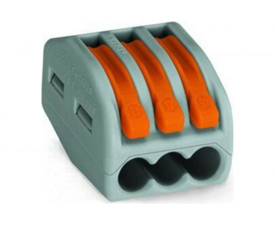 Универсальная клемма WAGO 3-х проводная 222-413 20 шт УТ-00776157 