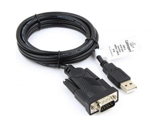Конвертер USB-SERIAL AM/DB9M Cablexpert, 15 м, WinXP-Win8, черный пакет, UAS-DB9M-02 