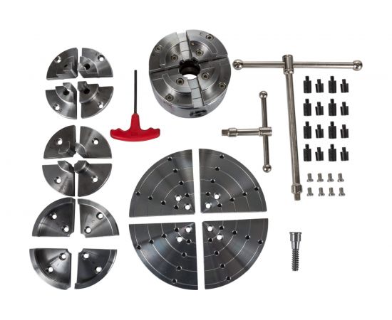 Патрон 4-х кулачковый токарный по дереву в наборе CK-4.5Z-S1 114 мм JET 59500109 