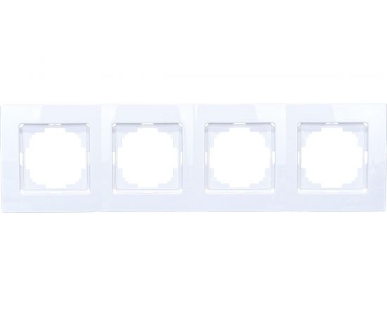 Рамка NILSON четырехместная белая Touran naturel 24110094 