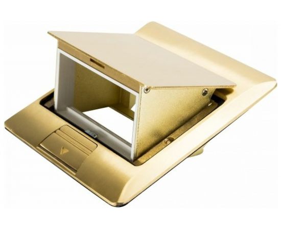 Люк в пол на 2 модуля Экопласт LUK 2BR 45х45мм, латунь 70020 