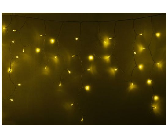 Гирлянда Neon-Night АЙСИКЛ бахрома, 4,8 х 0,6 м, прозрачный ПВХ, 176 LED желтые 255-141 