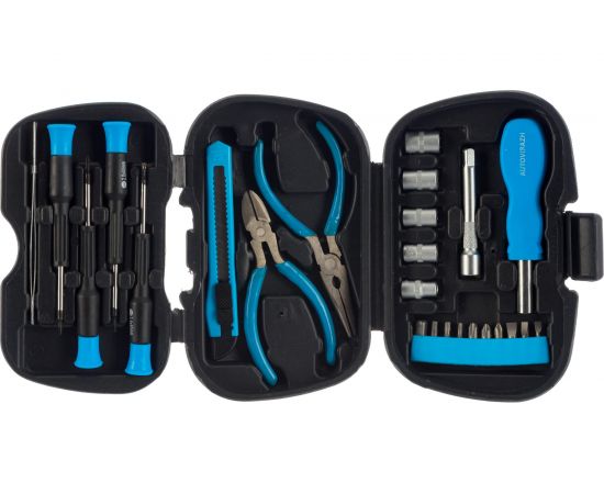 Набор инструмента 25 предметов 1/4DR, CrV AUTOVIRAZH AV-212025 – изображение 2