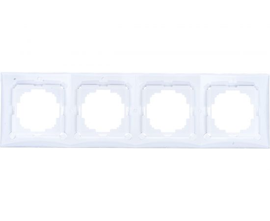 Рамка NILSON четырехместная белая Touran naturel 24110094 – изображение 2