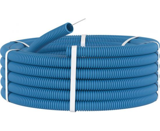 Гофрированная труба DKC ППЛ d20 100м синяя легкая с протяжкой 11920 – изображение 2