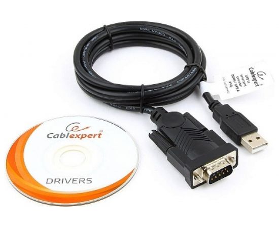 Конвертер USB-SERIAL AM/DB9M Cablexpert, 15 м, WinXP-Win8, черный пакет, UAS-DB9M-02 – изображение 2