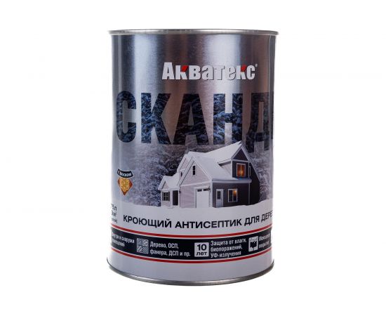 Кроющий антисептик для древесины Рогнеда Акватекс Сканди (альпийское утро; 0.75 л) 202901 – изображение 2