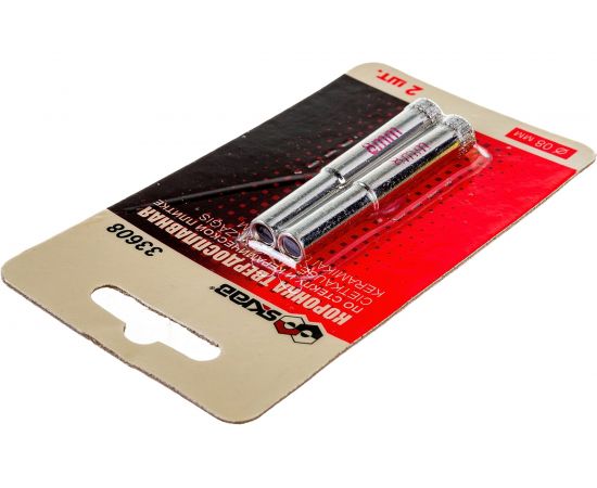 Коронка алмазная по стеклу и кафелю (2 шт; 8 мм) SKRAB 33608 – изображение 3