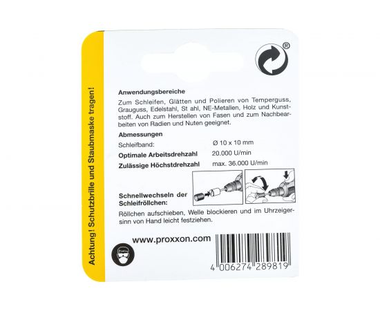 Цилиндр шлифовальный (10 шт; 10х10 мм; К150) Proxxon PR- 28981 – изображение 3