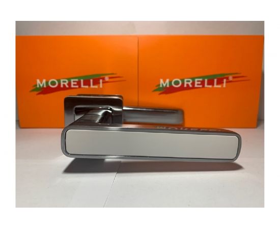 Дверная ручка MORELLI ""Flex"", цвет-матовый хром/белый MH-44 SC/W-S55 9012224 – изображение 3