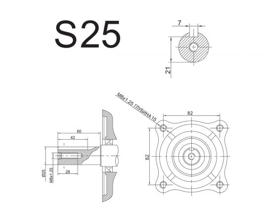 Двигатель бензиновый 4Т E1000-S25 (10 л.с., 322 куб. см, к/в 25 мм, шпонка) DDE 794-661 – изображение 4
