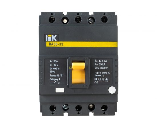 Автоматический выключатель IEK 3п 160А ВА 88-33 ИЭК SVA20-3-0160 – изображение 4