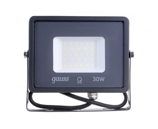 Светодиодный прожектор Gauss Qplus 30 W 2550 lm IP65 6500K графитовый серый 1/10 690511330 – изображение 4