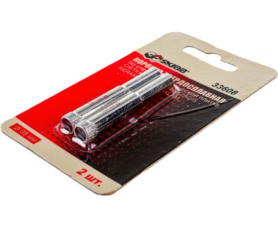 Коронка алмазная по стеклу и кафелю (2 шт; 8 мм) SKRAB 33608 – изображение 4