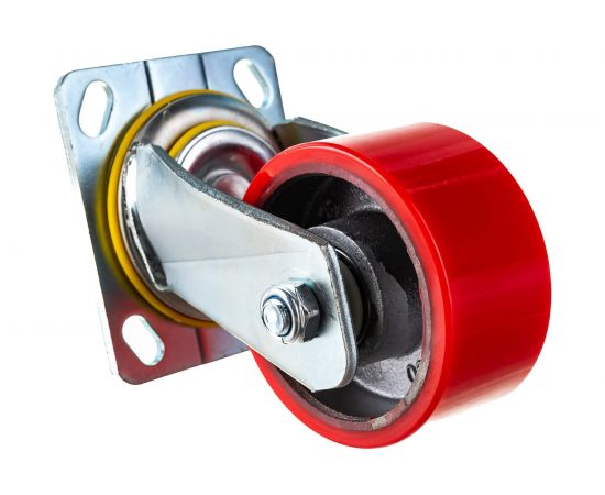 Колесо большегрузное с полиуретановой шинкой С-4102-DUS поворотное, без тормоза, г/п 350 кг, 99 мм EURO-LIFT 00018518 – изображение 4