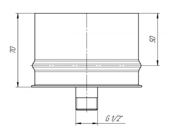 Заглушка с конденсатоотводом Прок внутренняя, диаметр 150 ПР029912 – изображение 6