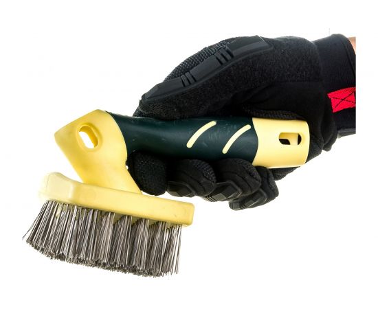 Щетка по металлу ROCKFORCE универсальная, ручная/под черенок-вертикальный 45/горизонтальный RF-3401214235 