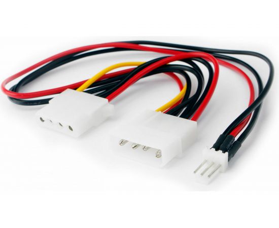 Кабель питания Cablexpert для вентилятора 12V, molex -> molex + 3pin, 15см CC-PSU-5 
