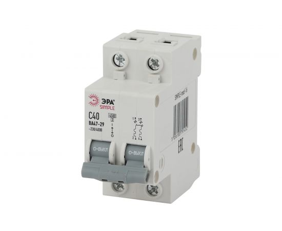 Автоматический выключатель ЭРА SIMPLE ВА 47-29 2P 63А C 4,5кА Б0039235 