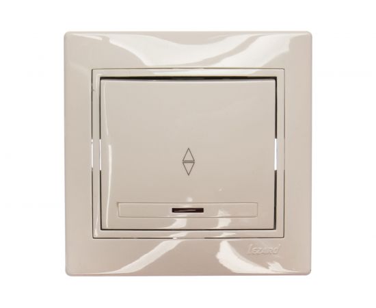 Проходной выключатель с подсветкой LEZARD MIRA белый с белой вставкой 701-0202-114 