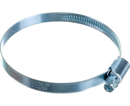 Червячный хомут Nord-Yada 60-80 мм, оцинк. сталь 904609 – изображение 2