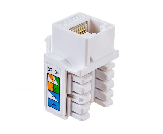 Вставка Keystone NEWMAX RJ-45, категория 5e, белый, NM-KSTU90/WH – изображение 2