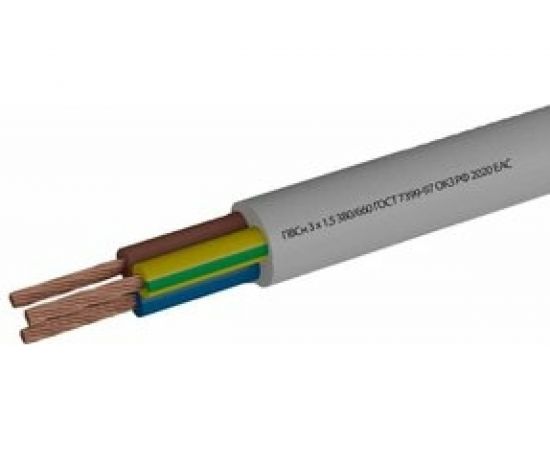 Провод ПВС 3 х 1.5 белый 50м ГОСТок ГТ0774 – изображение 2