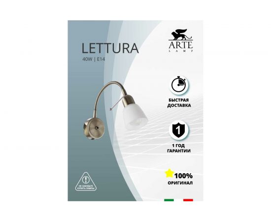 Настенный светильник Arte Lamp A7009AP-1AB – изображение 2