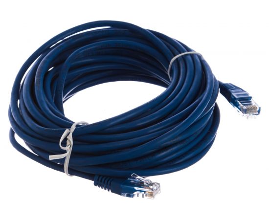 Патчкорд AOpen/Qust литой UTP кат.5е 10м синий ANP511-10M-B – изображение 3