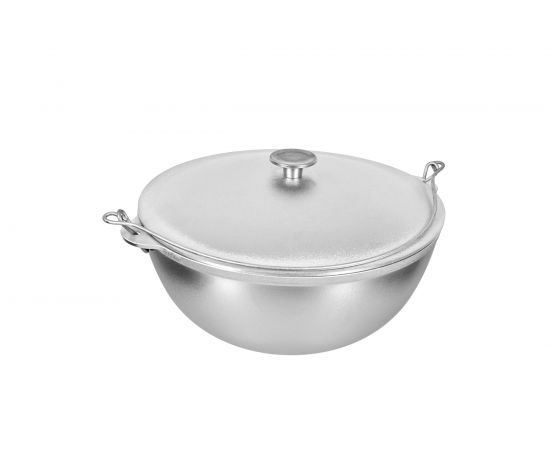 Литой алюминиевый казан с крышкой BOYSCOUT 8 л, азиатская чаша 61366 – изображение 3