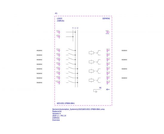 Микроконтроллер Siemens LOGO! 230RCEO, 115В-230В, 8DI 4DO, БЕЗ дисплея 6ED10522FB080BA1 – изображение 3