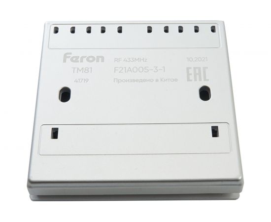 Одноклавишный беспроводной выключатель-кнопка FERON TM81 230V, 500W, серебро 41719 – изображение 3