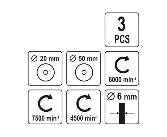 Набор круглых металлических щёток 3 шт YATO YT-4755 – изображение 3