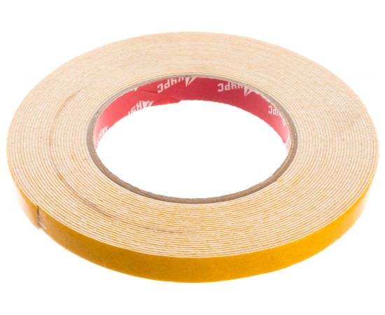 Монтажная клейкая лента на вспененной основе КУРС белая, 12мм х 10м 11782 – изображение 3