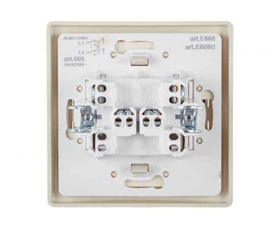 Перекрестный выключатель Aling-conel PRESTIGE 10AX 250В, бежевый 608.99 113069 – изображение 3