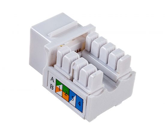Вставка Keystone NEWMAX RJ-45, категория 5e, белый, NM-KSTU90/WH – изображение 5