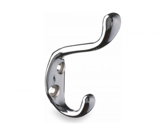 Мебельный крючок JET 586 двухрожковый, алюминий, хром CQ586A.002CP99 