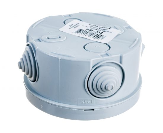 Монтажная коробка Bylectrica при открытой разводке IP55 диаметр 85, высота 50,35 мм, КМ-233 