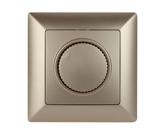 Поворотный светорегулятор Intro 440104 600Вт 230В, СУ, Solo, шампань Б0043399 