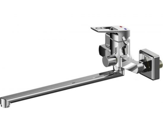 Смеситель для ванны Milardo Atlantic ATLSBLCM10 с длинным изливом с керамическим дивертором 