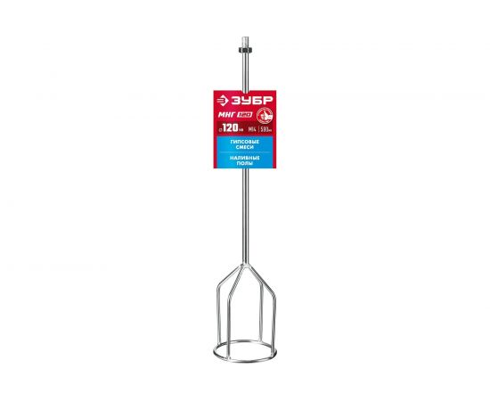 Насадка-миксер ЗУБР 120 мм, М14, для гипсовых смесей и наливных полов МНГ-120 