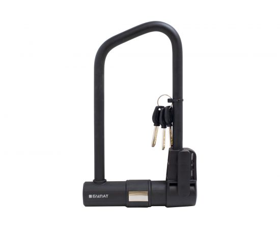 Навесной замок БУЛАТ ВС 387-01 (всепогодный; 3 ключа; диаметр 16,5 мм; с креплением на раму велосипеда) 14031 
