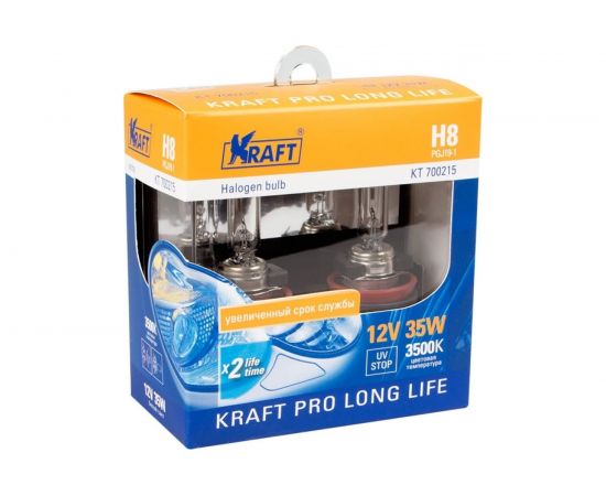 Автолампа KRAFT H8 12v35w PGJ19-1 Pro Long Life KT 700215 