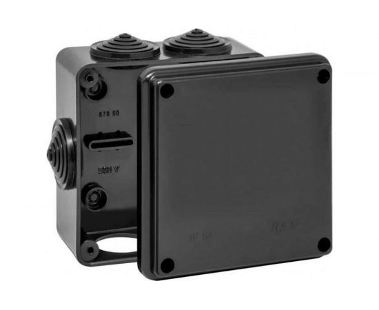 Распределительная коробка Ruvinil ОП 100х100х50мм УХЛ1 IP54 черный 67050Ч 