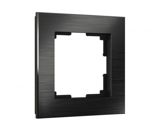 Рамка W0011708, на 1 пост Aluminium черный алюминий a050949 